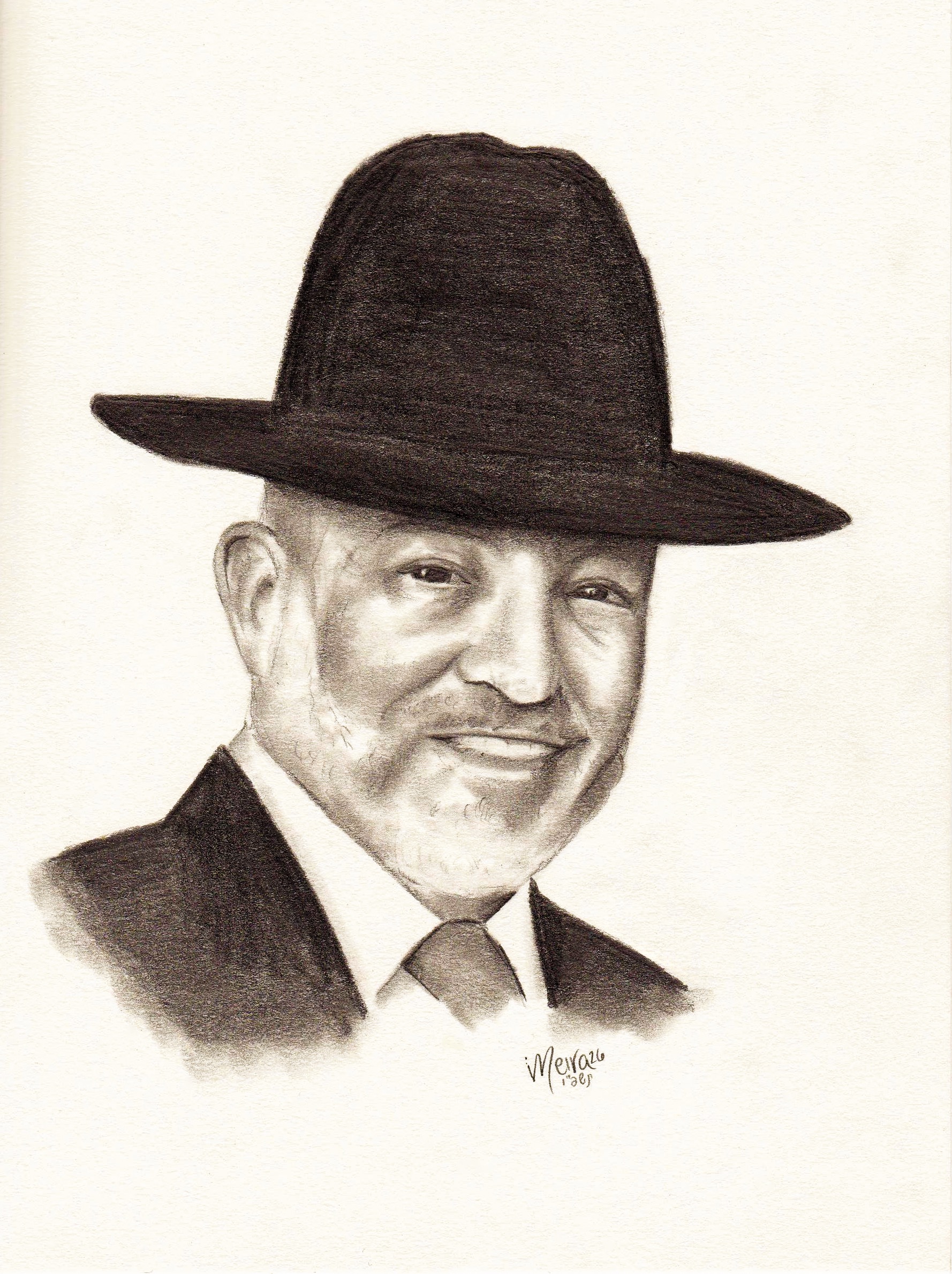Pencil portrait of Heshy Maryles